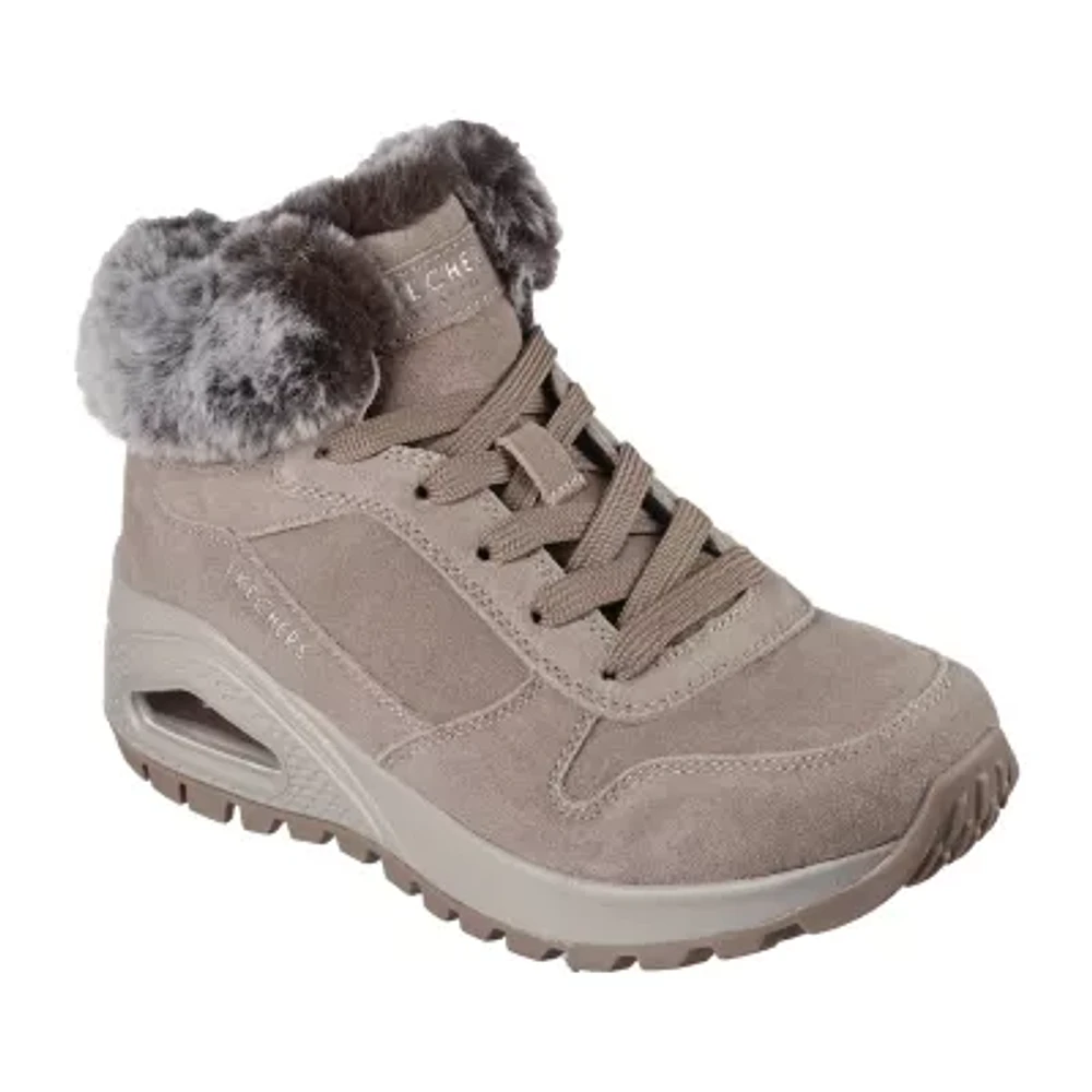 Skechers Womens Uno Rugged Wintriness Wedge Heel Winter Boots