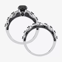 Midnight Black Diamond 1 3/8 CT.T.W. Color-Enhanced 10K White Gold Bridal Set