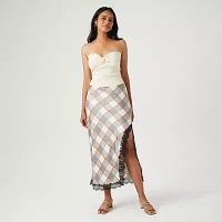 Forever 21 Womens Mid Rise Midi A-Line Skirt-Juniors