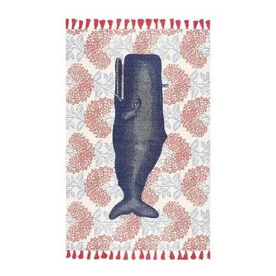 nuLoom Thomas Paul Flatweave Cotton Whale Rug