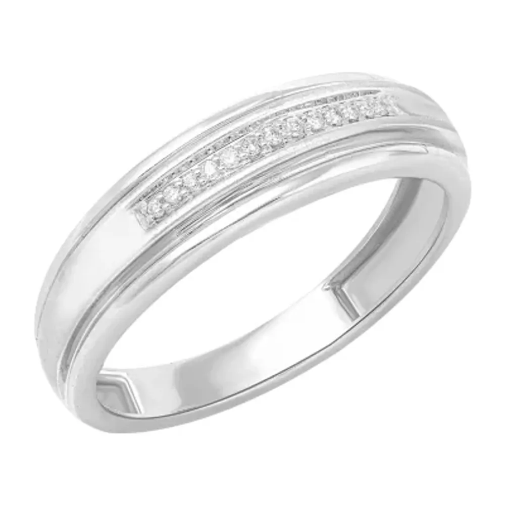 1/8 CT. T.W. Mined Diamond 10K White Gold Band