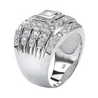 DiamonArt® Mens 3 CT. T.W. White Cubic Zirconia Sterling Silver Fashion Ring