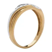 DiamonArt® 2MM / CT. T.W. White Cubic Zirconia 18K Gold Over Silver Band