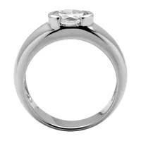 DiamonArt® Mens CT. T.W. White Cubic Zirconia Platinum Over Silver Fashion Ring