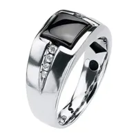 Mens Genuine Gray Hematite Fashion Ring