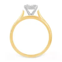 Womens CT. T.W. Natural Diamond 10K Gold Round Bridal Set