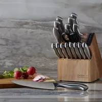 Chicago Cutlery Insignia Steel Built-In Sharpener 18-pc. Knife Block Set