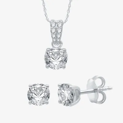 (G / SI1-SI2) Ever Star 2 CT. T.W. Lab Grown White Diamond 10K Gold 2-pc. Jewelry Set