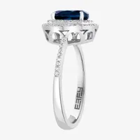 Effy Womens 1/4 CT. T.W. Diamond & Genuine Gemstone 14K White Gold Cocktail Ring