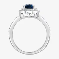 Effy Womens 1/4 CT. T.W. Diamond & Genuine Gemstone 14K White Gold Cocktail Ring