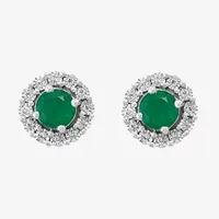 Effy 1/10 CT. T.W. Diamond & Genuine Gemstone Sterling Silver Stud Earrings