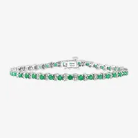 Effy 1/5 CT. T.W. Diamond & Genuine Gemstone Sterling Silver Tennis Bracelet