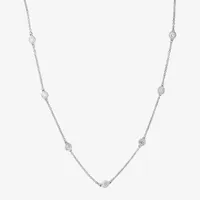 Effy Womens /5 CT. T.W. Mined Diamond 14K White Gold Pendant Necklace