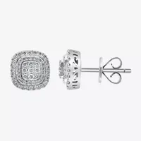 Effy  1/2 CT. T.W. Mined Diamond 14K White Gold 8.8mm Stud Earrings