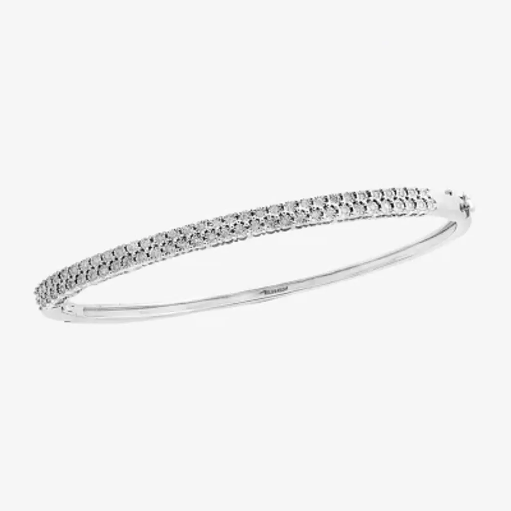 Effy  1/3 CT. T.W. Natural Diamond Sterling Silver Bangle Bracelet