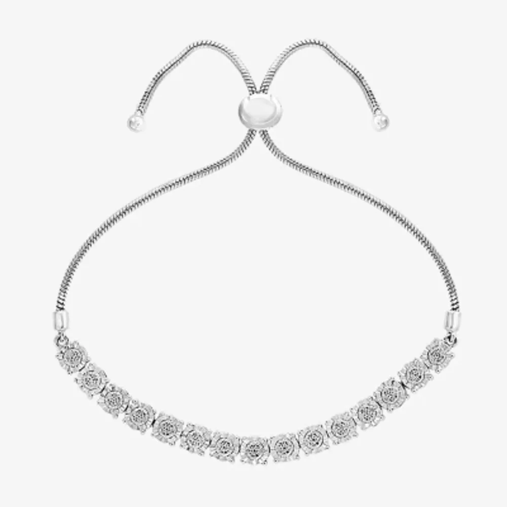 Effy 1/10 CT. T.W. Natural Diamond Sterling Silver Bolo Bracelet