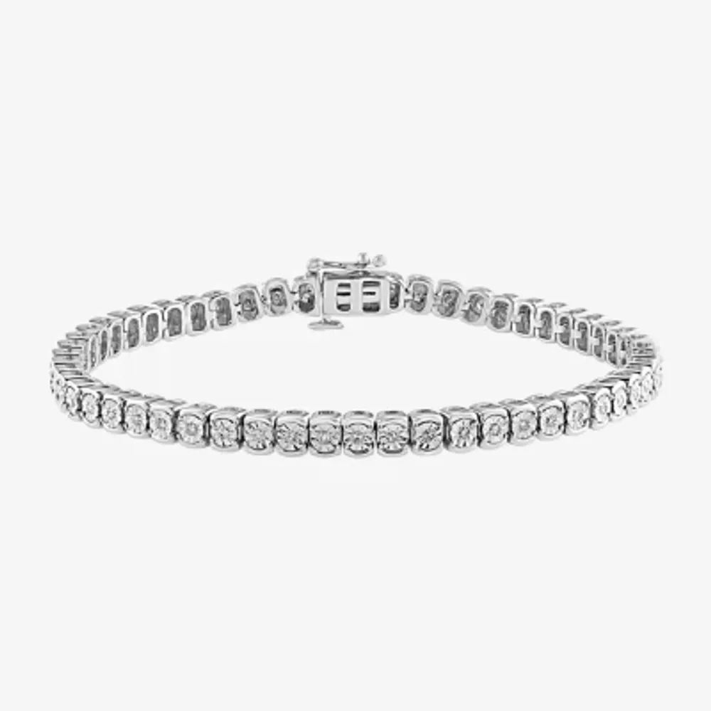 Effy  1/2 CT. T.W. Natural Diamond Sterling Silver 7 Inch Tennis Bracelet