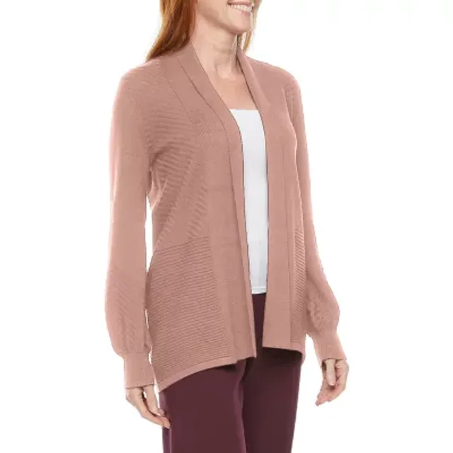 Liz Claiborne Womens Long Sleeve Open Front Cardigan - JCPenney