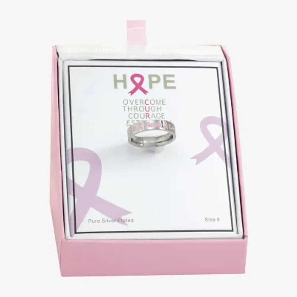 Sparkle Allure Breast Cancer Awareness Stainless Steel Band