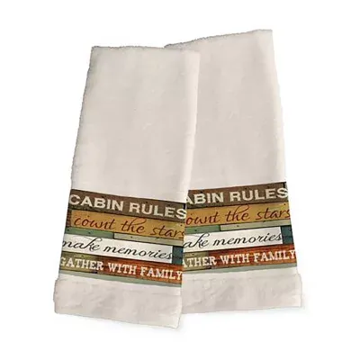 Laural Home Cabin Rules 2-pc. Hand Towel