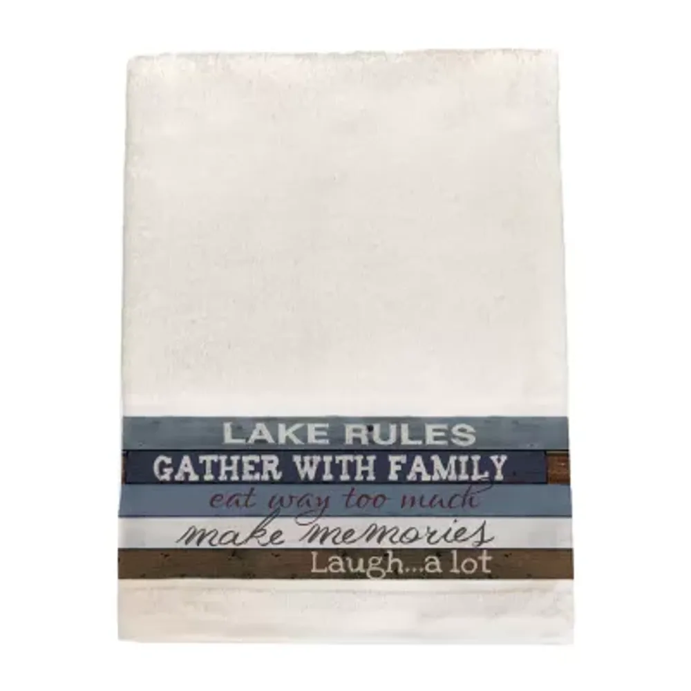 Laural Home Lake Rules Bath Towels
