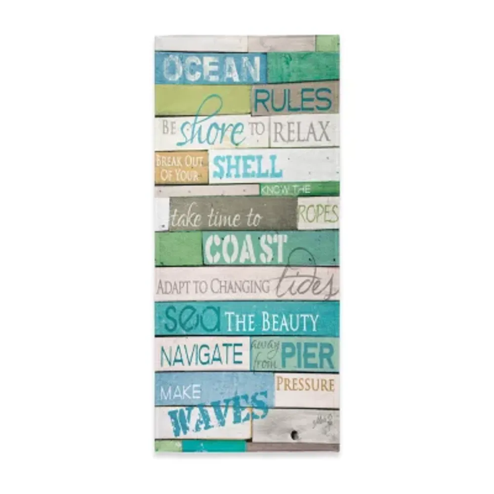 Laural Home Ocean Rules Beach Towel