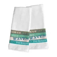 Laural Home Ocean Rules 2-pc. Hand Towel