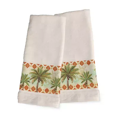 Laural Home Spice Palm 2-pc. Hand Towel