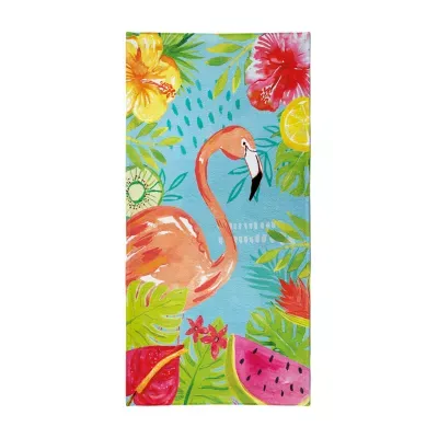 Laural Home Tutti Fruti Flamingo Beach Towels