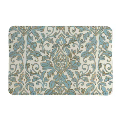 Laural Home Antique Damask Memory Foam Bath Rug