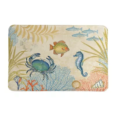 Laural Home Oceana Memory Foam Bath Rug