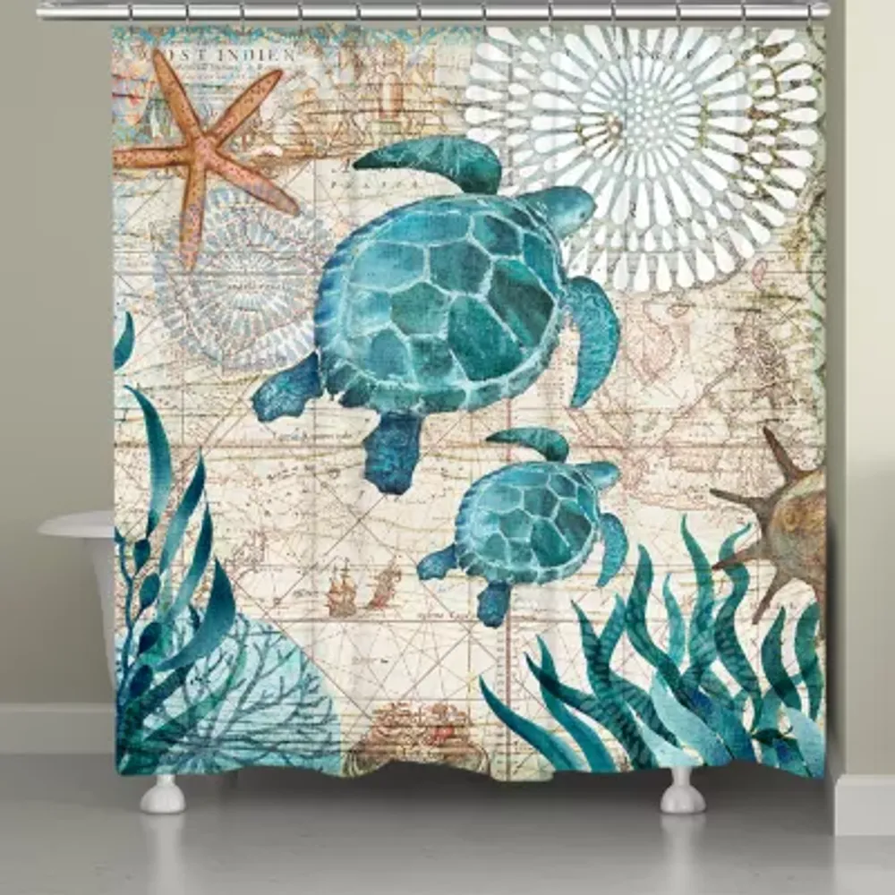 Laural Home Bay Turtles Shower Curtain