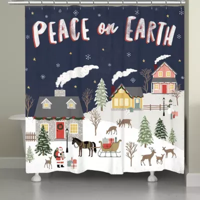 Laural Home Christmas Village Shower Curtain