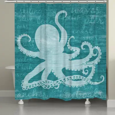 Laural Home Octopus Words Shower Curtain