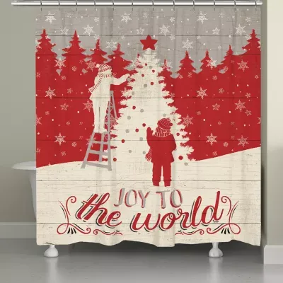 Laural Home Joy To The World Shower Curtain