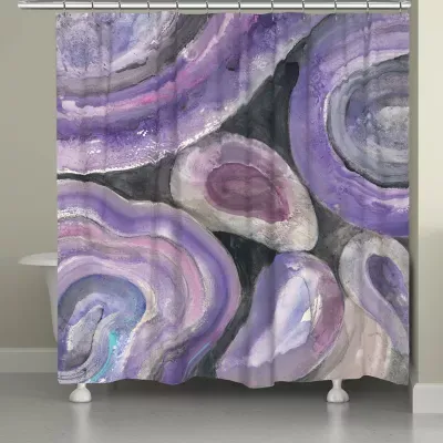 Laural Home Purple Geode Shower Curtain