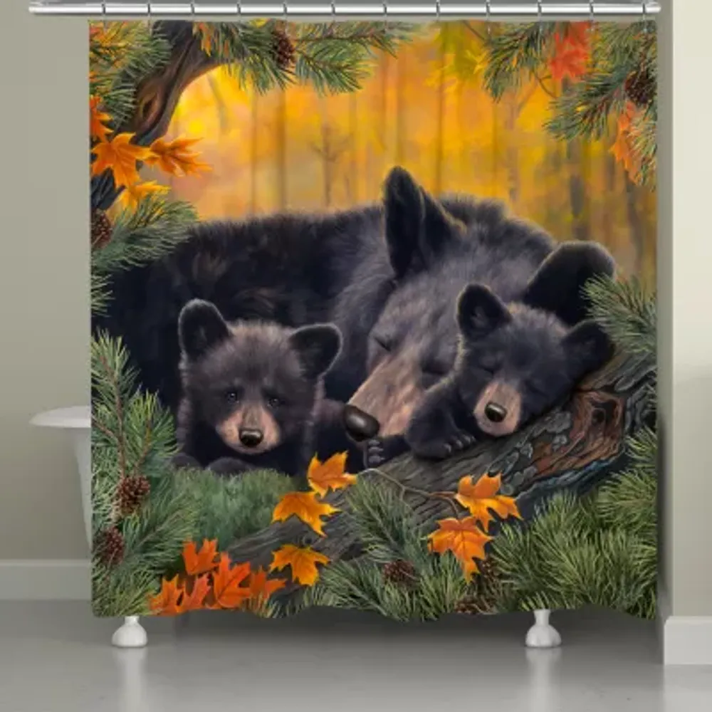 Laural Home Warm Cozy Bears Shower Curtain