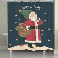 Laural Home Vintage St Nick Shower Curtain