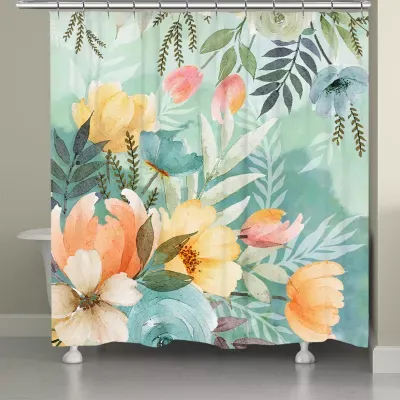 Laural Home Tranquil Botanicals Shower Curtain