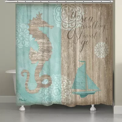 Laural Home Beach Boardwalk Shower Curtains