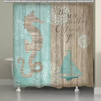 Laural Home Beach Boardwalk Shower Curtain