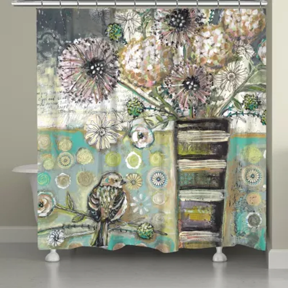 Laural Home Bird And Bouquet Shower Curtain