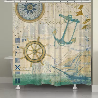 Laural Home Mariner Sentiment Shower Curtain