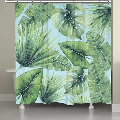 Laural Home Tropical Palm Leaves Shower Curtains