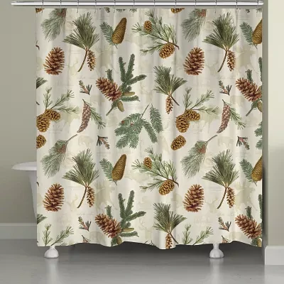 Laural Home Pinecone Shower Curtain