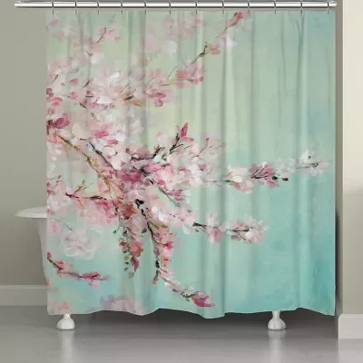 Laural Home Cherry Blossoms Shower Curtain