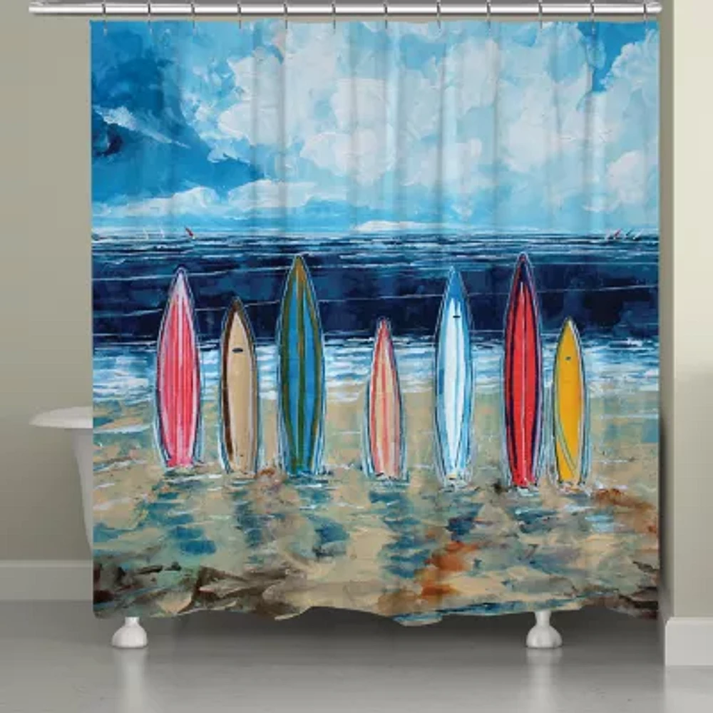 Laural Home Surfboards Shower Curtain