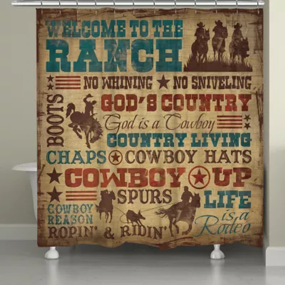 Laural Home Welcome To The Ranch Shower Curtain