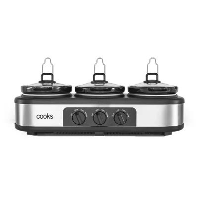 Cooks 1.5 Quart Triple Slow Cooker