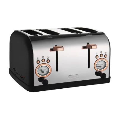 MegaChef 4 Slice Wide Slot Toaster with Variable Browning